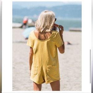 NWT mustard romper xs